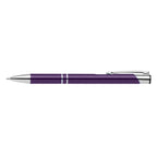 Branded Glossy Anodised Aluminium Pen in Plum