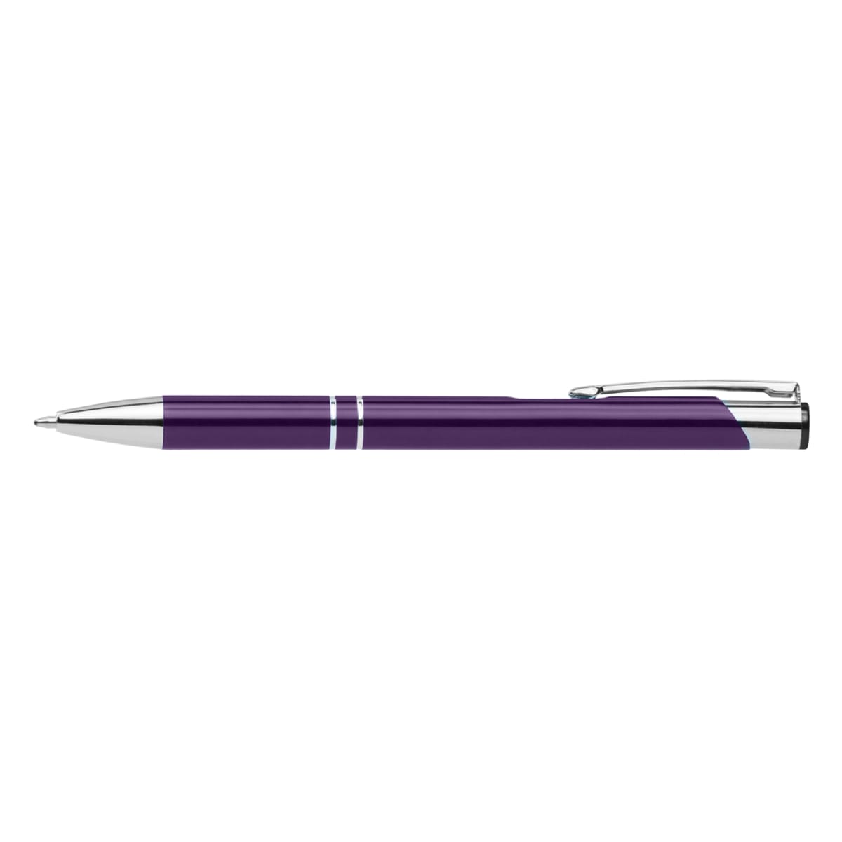 Branded Glossy Anodised Aluminium Pen in Plum