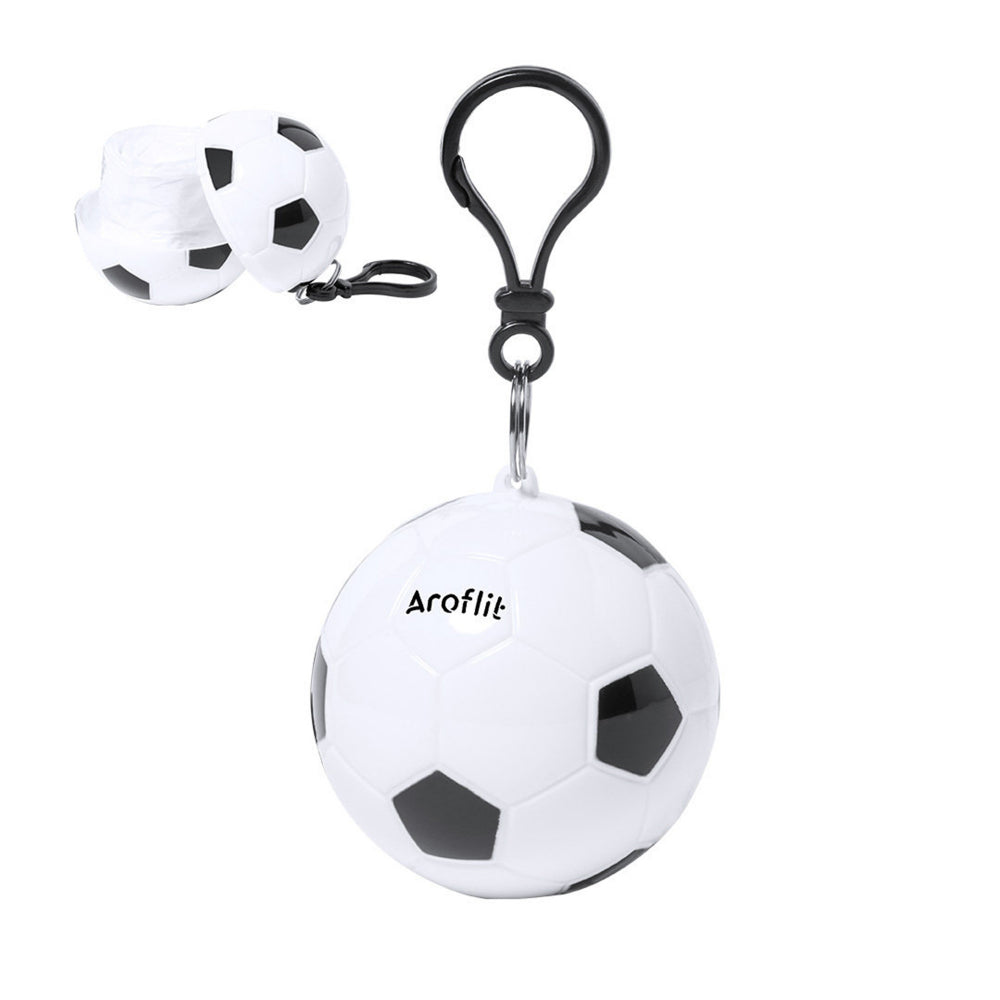 Branded Football Raincoat Keyring Stress Toy
