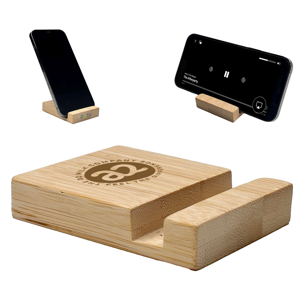 Branded Bamboo Phone Stand - N0152