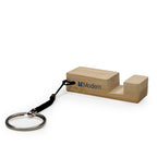 Branded Bamboo Phone Stand Keyring