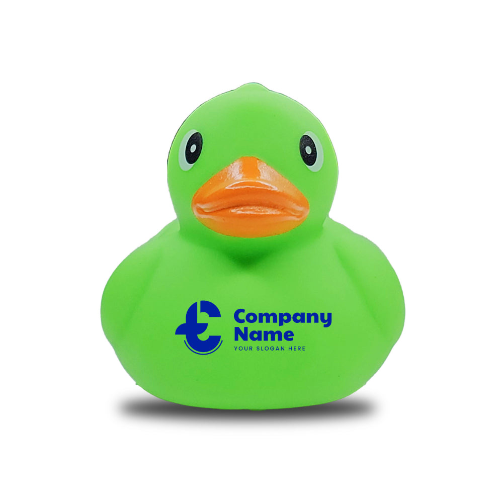 Branded Soft Touch Rubber Duck Stress Toy