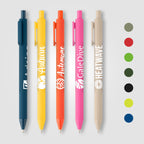 Branded Recycled Plastic Soft Touch Retractable Pen