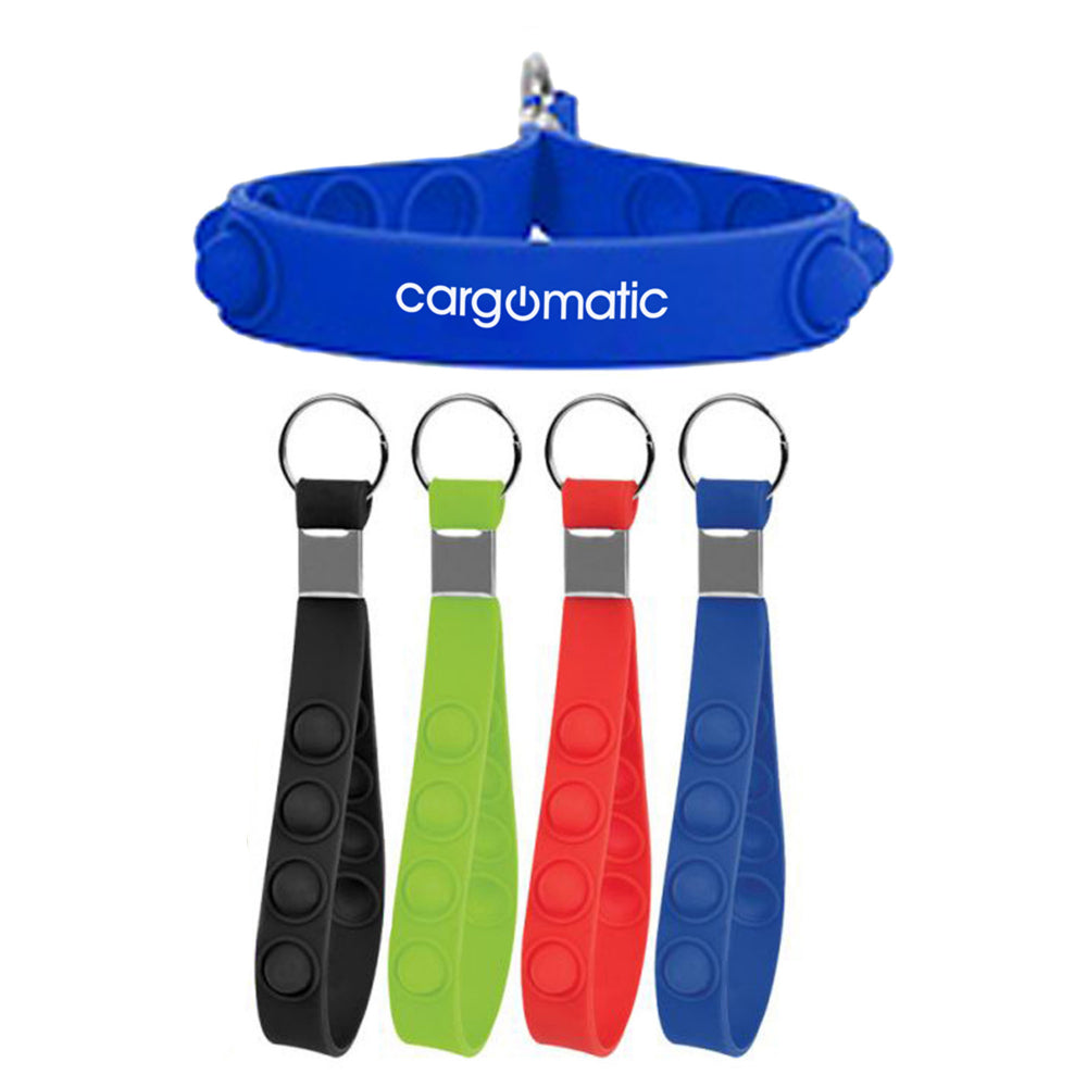 Branded Pop It Wrist Strap Keychain Stress Toy