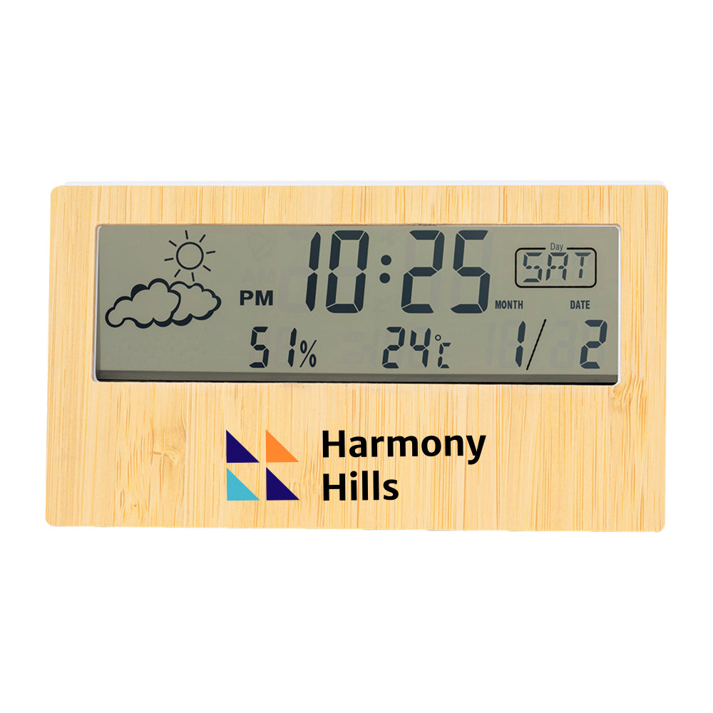 Branded Bamboo Weather Station