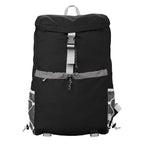 Branded Recycled Laptop Backpack with Side Pockets in Black