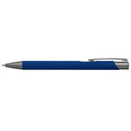 Branded Aluminium Pen with Gunmetal Trim in Blue