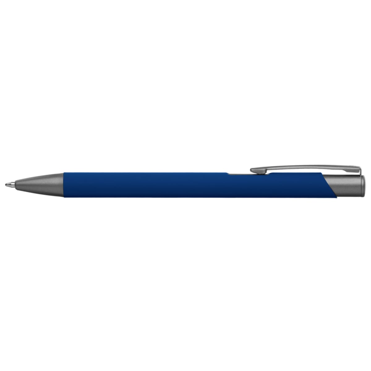 Branded Aluminium Pen with Gunmetal Trim in Blue