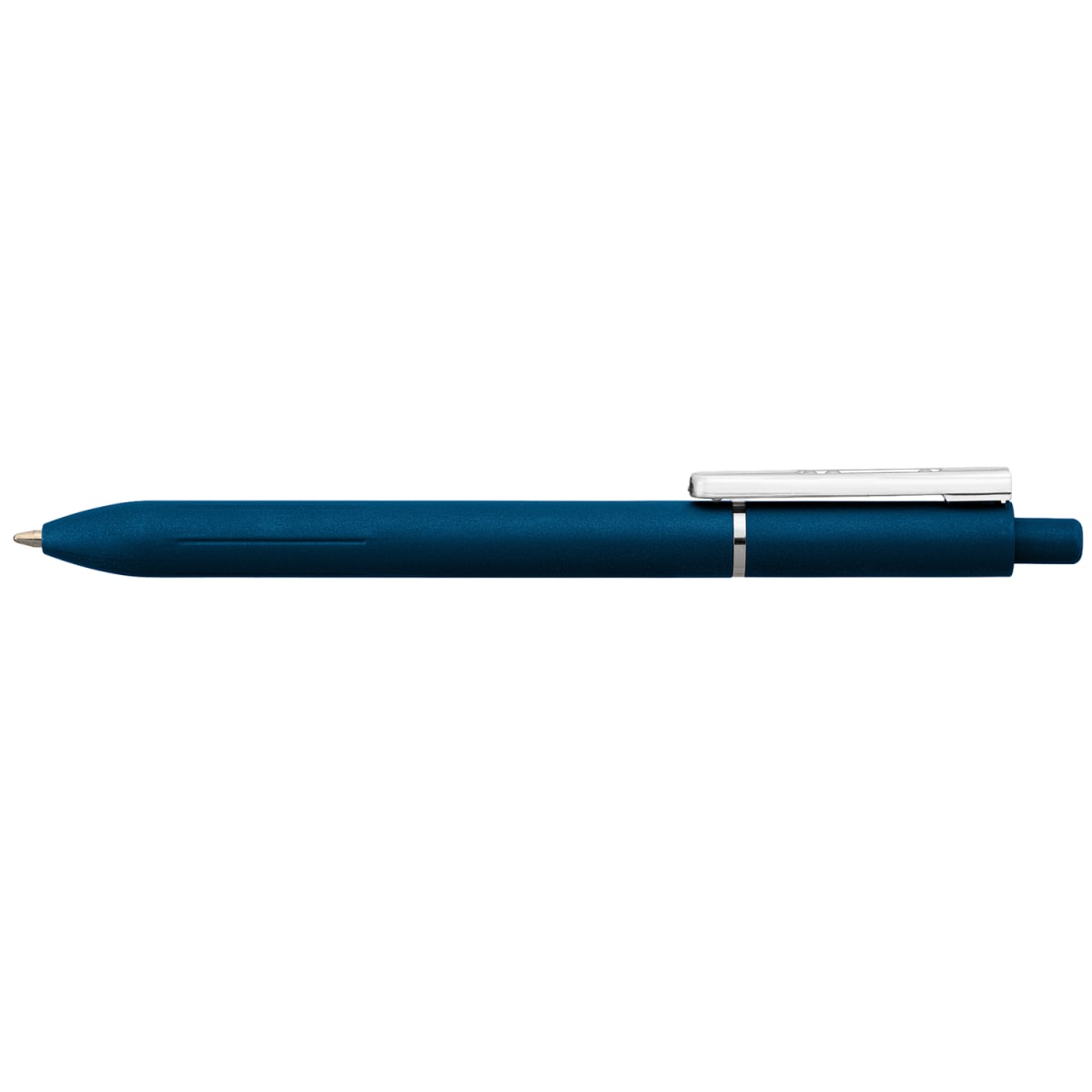 Branded Recycled Plastic Fidget Clip Pen in Navy Blue