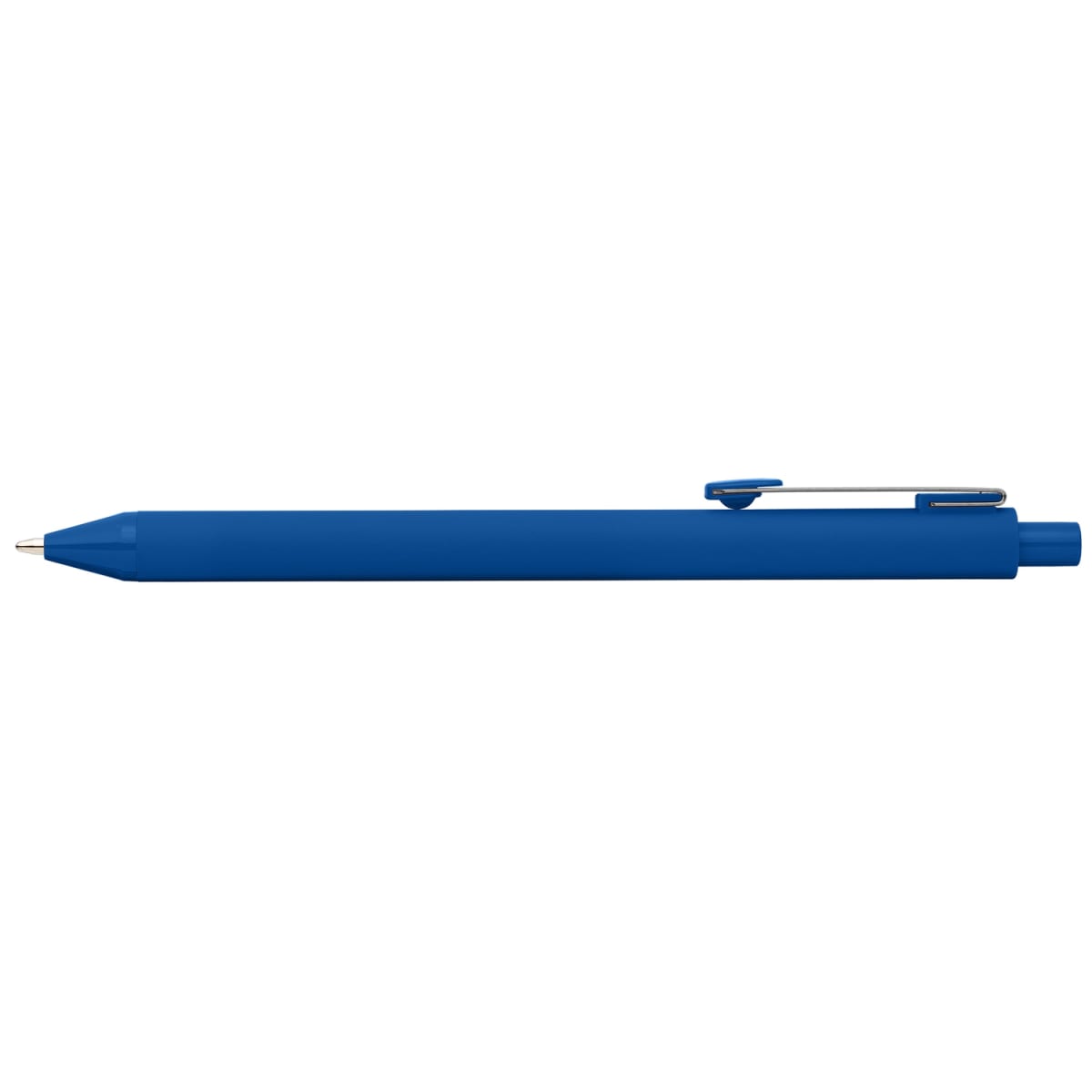 Branded Recycled Plastic Soft Touch Gel Pen in Royal Blue