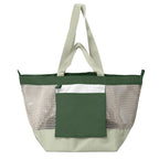 Branded Foldable Recycled Mesh Tote Bag 45 L in Dark Green