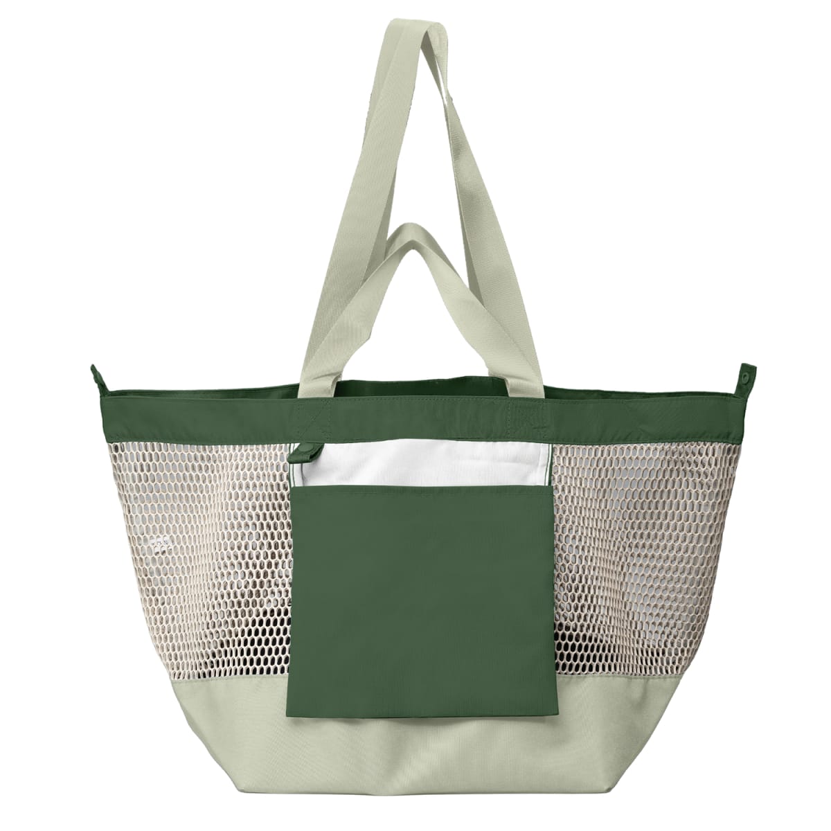 Branded Foldable Recycled Mesh Tote Bag 45 L in Dark Green