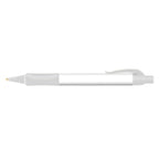 Branded Wide Body Retractable Pen with Rubber Grip