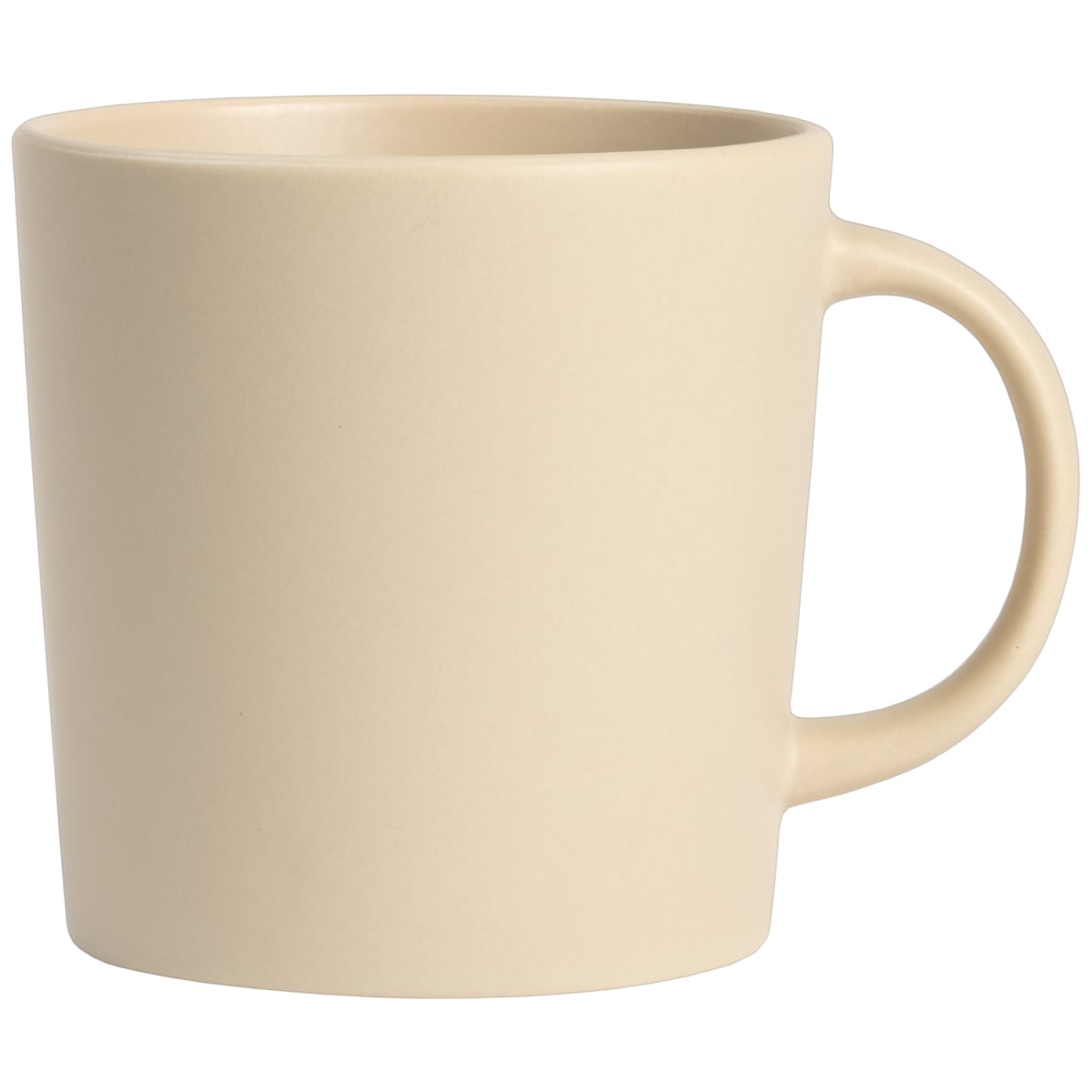 Branded Matte Glazed Ceramic Mug in Cream
