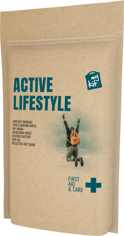 Active Lifestyle First Aid Kit in Kraft Brown Pouch