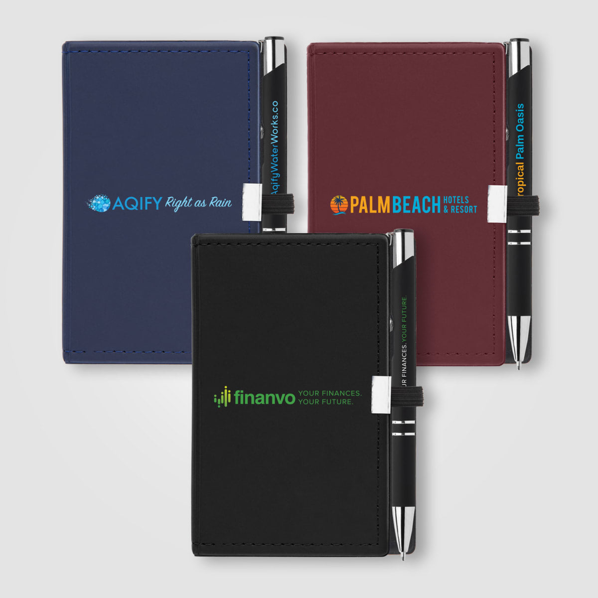 Branded Note Caddy and Pen Gift Set