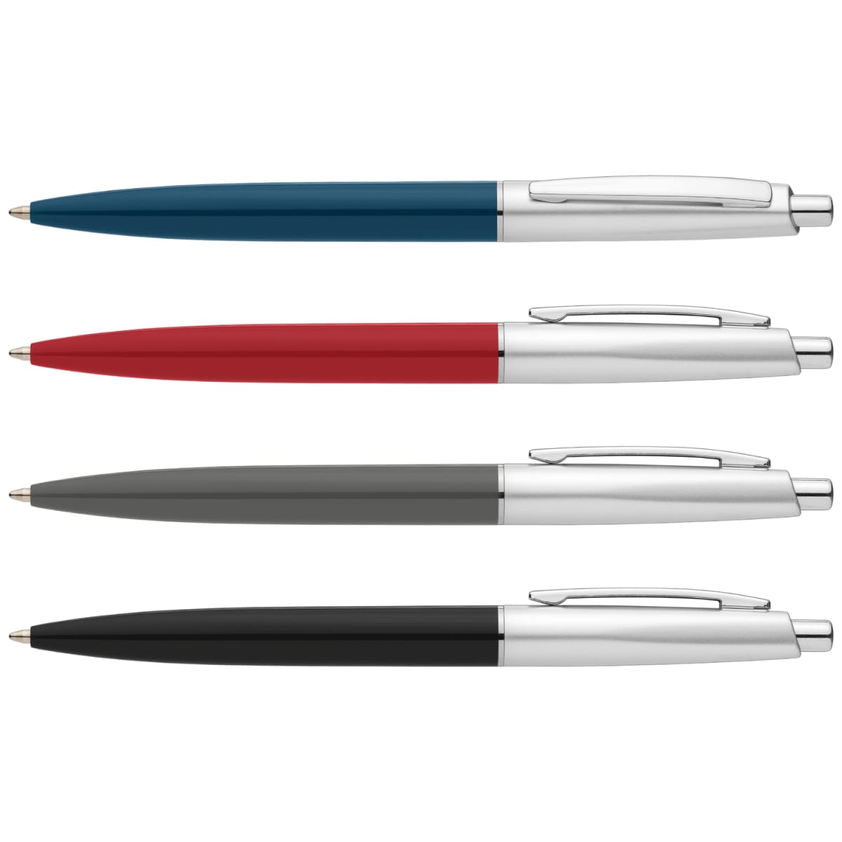 Branded Recycled Plastic Chrome Trim Retractable Pen