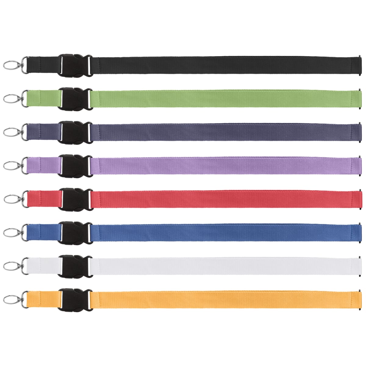 Branded Recycled Buckle Lanyard with Breakaway Clips