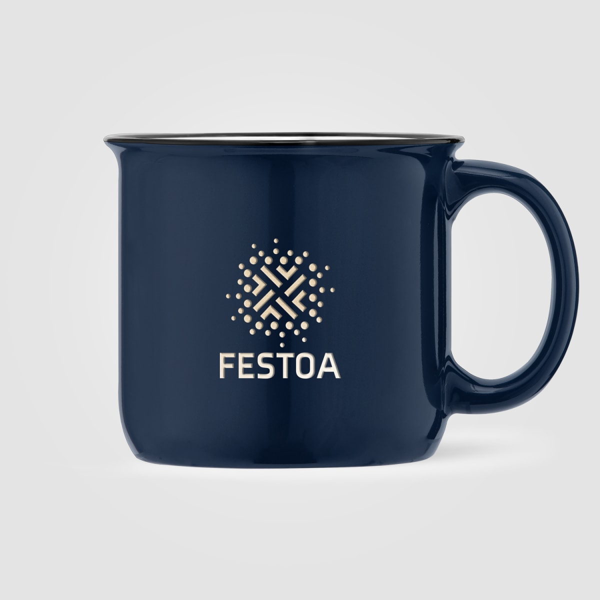 Branded Glossy Ceramic Campfire Mug 445 ml