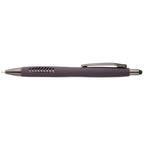 Branded Recycled Plastic Stone Finish Stylus Pen in Purple