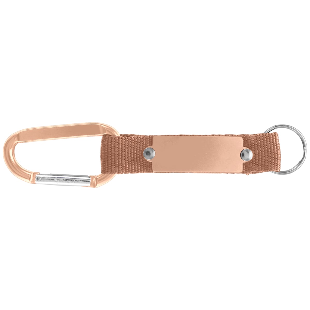 Branded Metal Carabiner Keyring with Mesh Strap