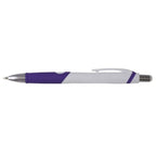 Branded Rubber Grip Retractable Pen with Chrome Nose