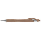 Branded Recycled Plastic Stylus Pen with Anti-Fraud Ink in Dune