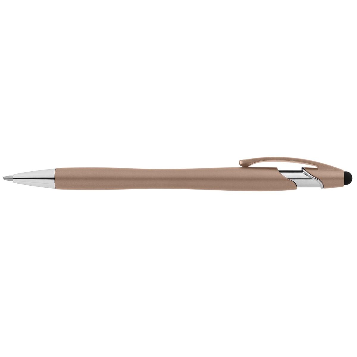 Branded Recycled Plastic Stylus Pen with Anti-Fraud Ink in Dune