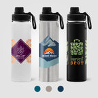 Branded Insulated Stainless Steel Bottle with Carry Handle 710ml
