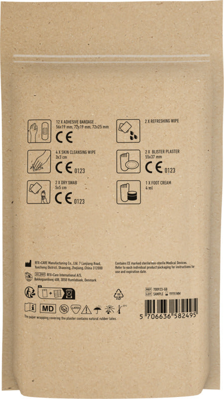 Active Lifestyle First Aid Kit in Kraft Brown Pouch