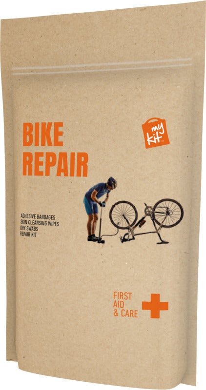 Bike Repair First Aid Kit in Kraft Brown Pouch