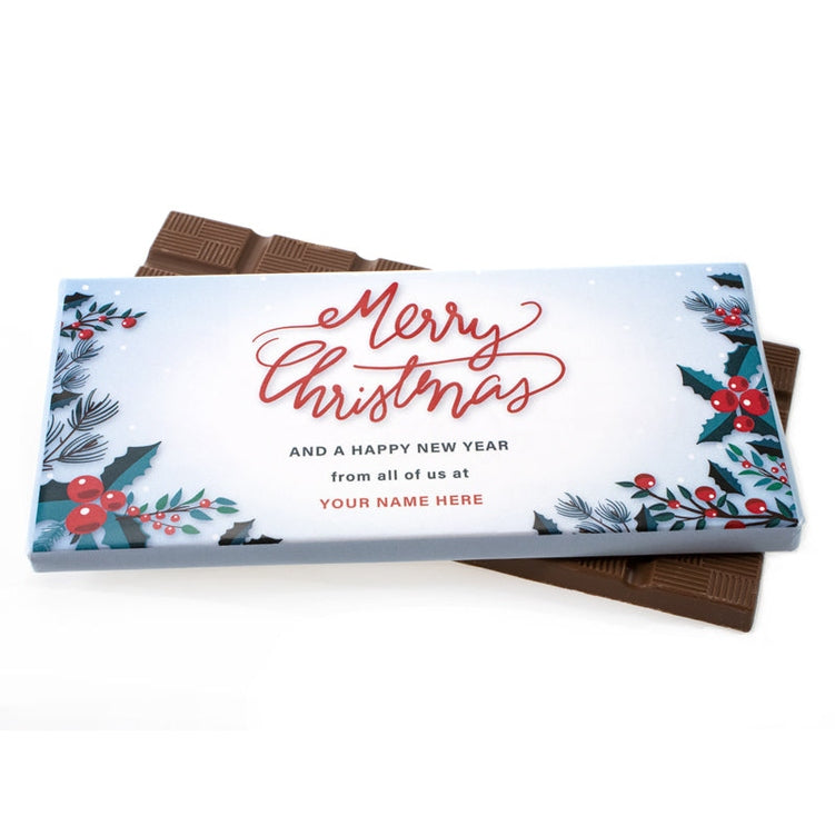 Branded Christmas Chocolate Bar