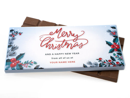 Personalised Christmas Chocolate Bar 90g