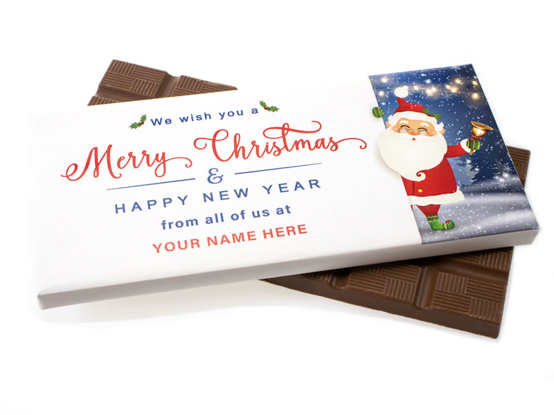 Personalised Christmas Chocolate Bar 90g