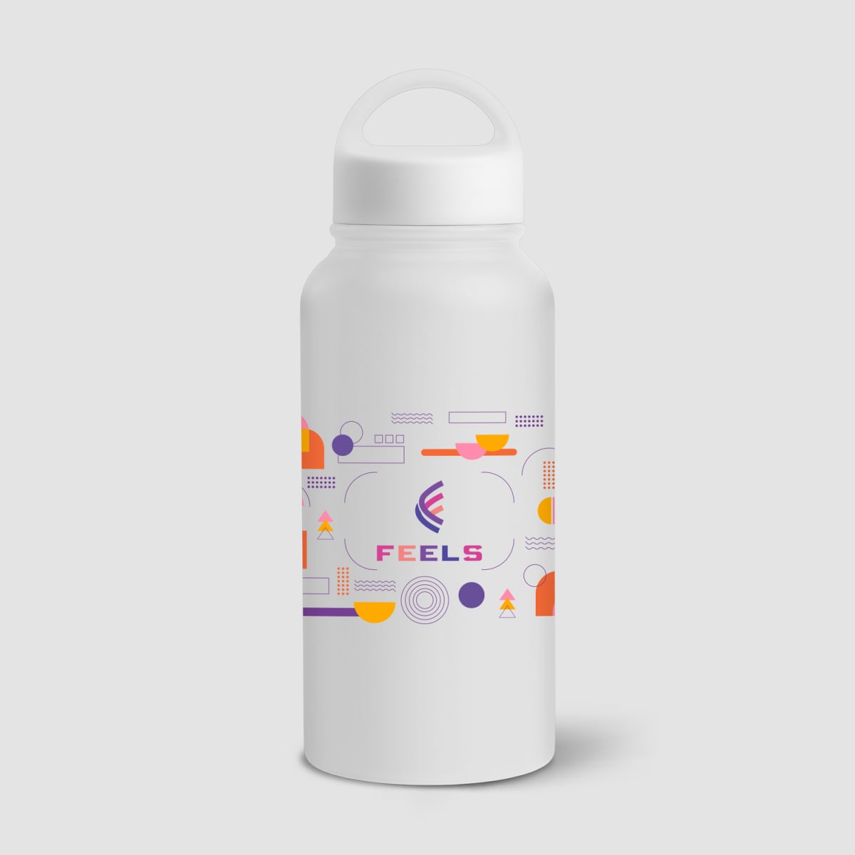 Branded 915ml Insulated Stainless Steel Bottle with Handle