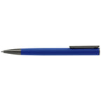 Branded Metal Ballpoint Pen with Gunmetal Trim in Royal Blue