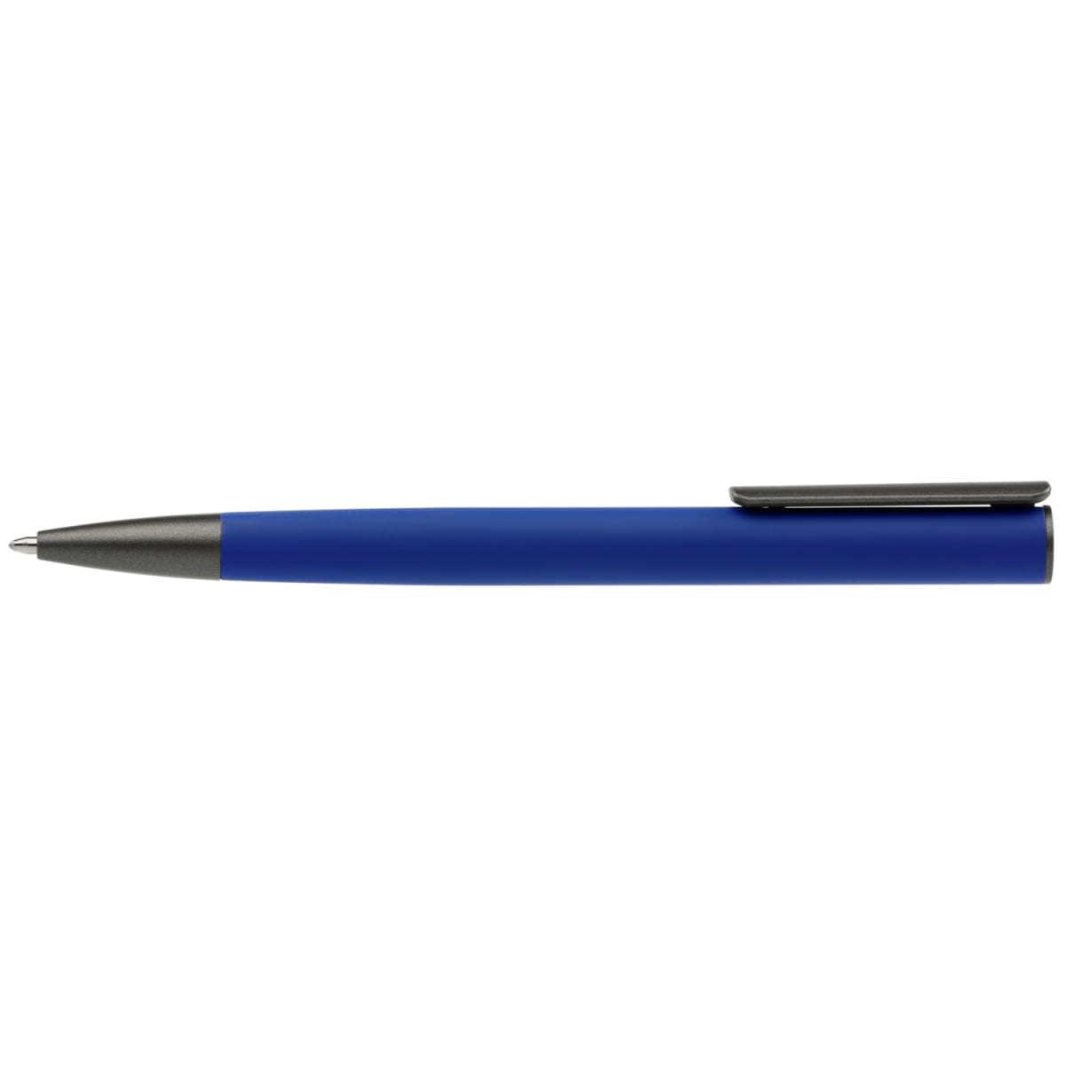 Branded Metal Ballpoint Pen with Gunmetal Trim in Royal Blue