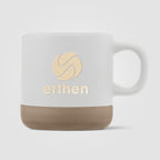 Branded Matte Ceramic Mug with Natural Clay Base - 355ml