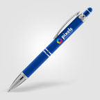 Branded Wide-Barrel Soft-Touch Metal Pen with Stylus