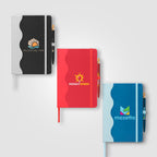 Branded Recycled Wave Pattern Journal and Pen Set