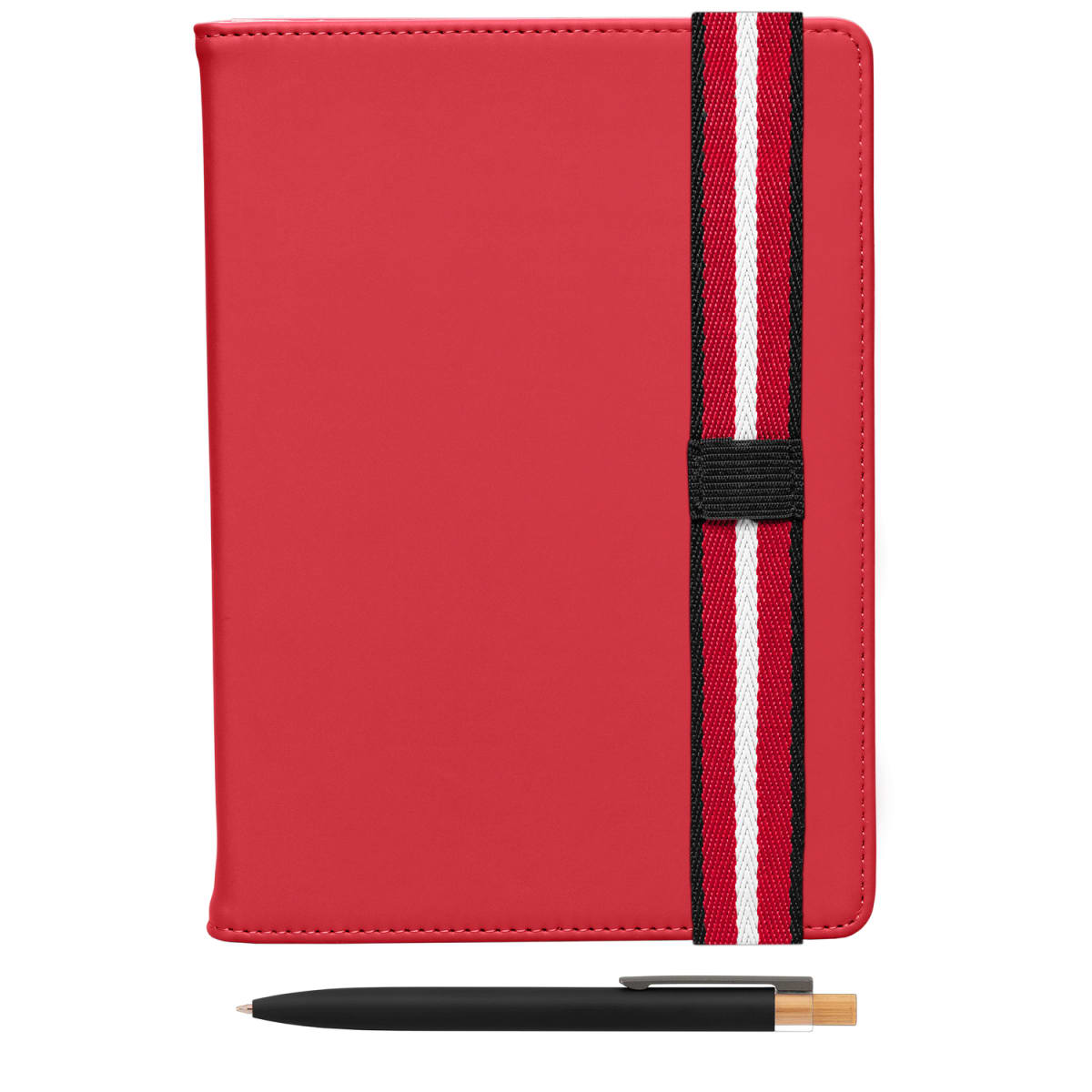Branded Recycled Chevron Refillable A5 Journal and Pen Set