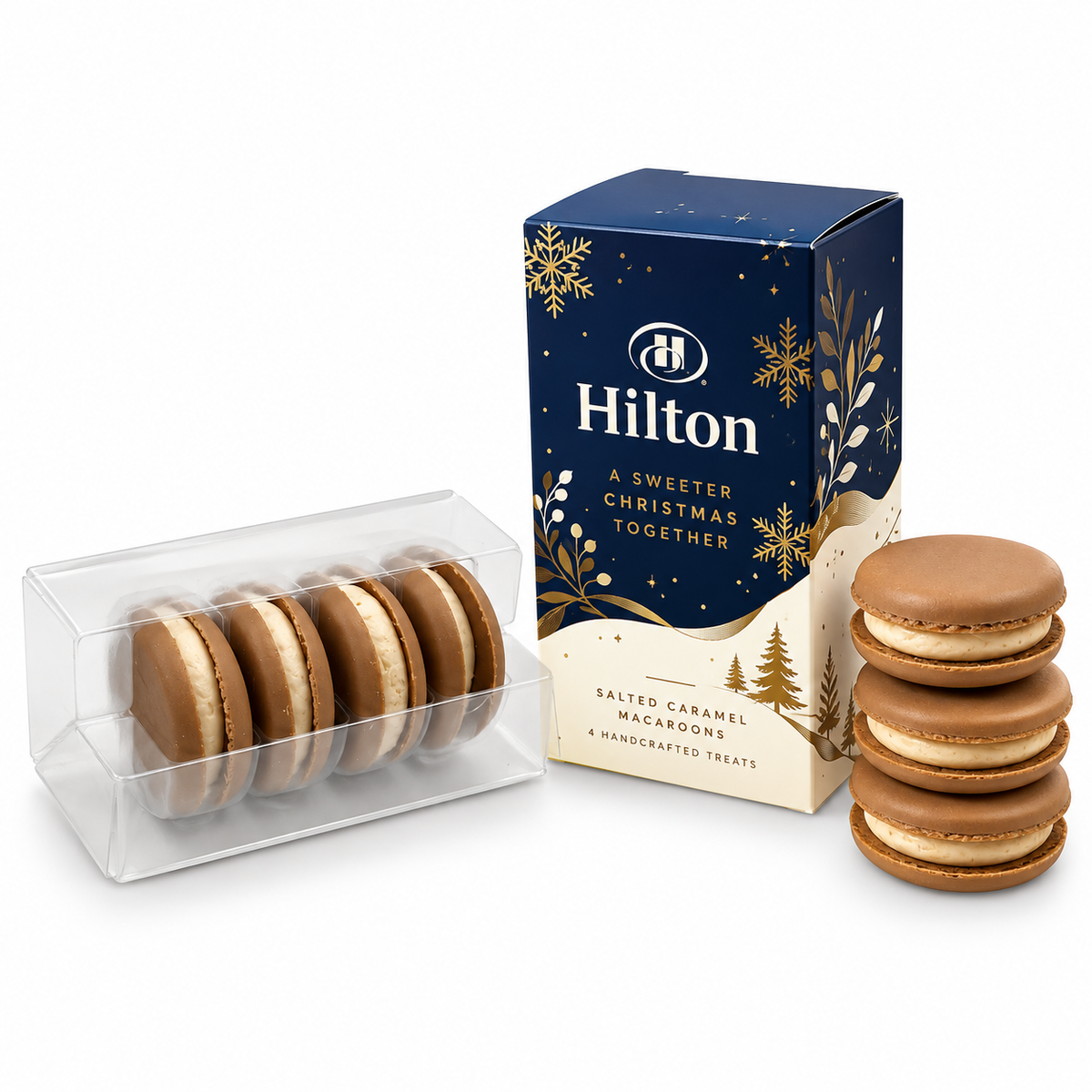 Branded Chocolate Macarons - Box of 4