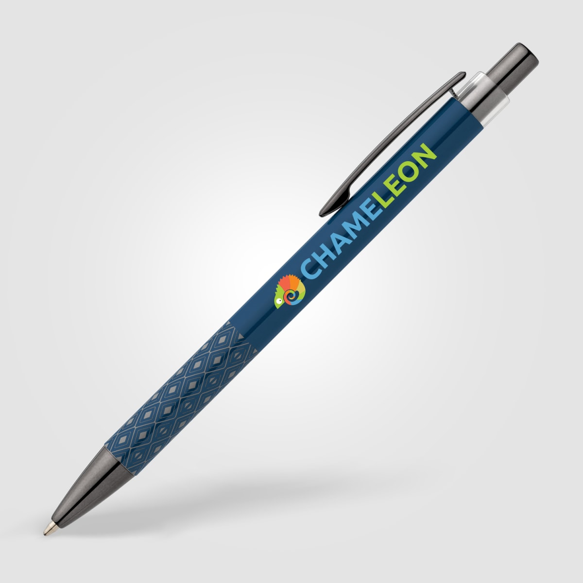 Branded Recycled Aluminium Click Pen with Gunmetal Accents