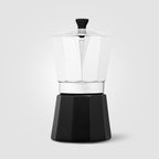 Branded Aluminium Stovetop Espresso Maker 6-Cup