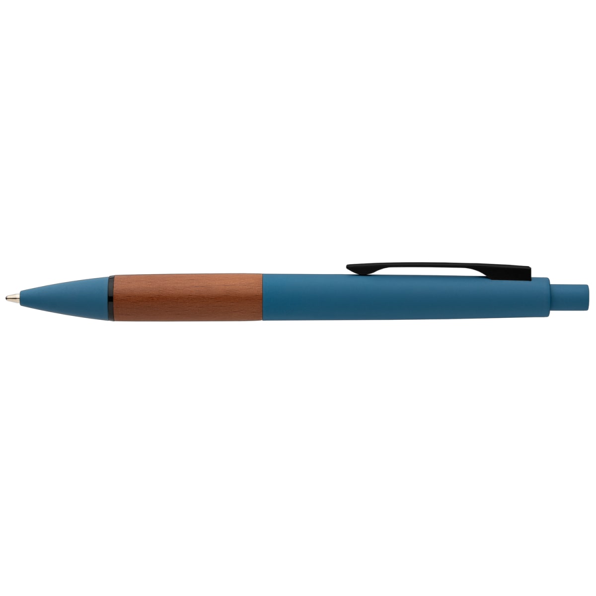 Branded Recycled Plastic Pen with FSC Wood Grip