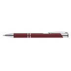 Branded Soft-Touch Aluminium Pen with Jumbo Refill in Red