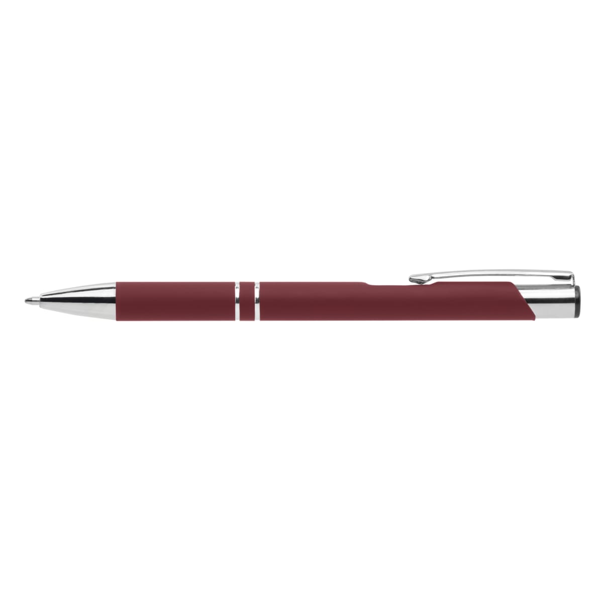 Branded Soft-Touch Aluminium Pen with Jumbo Refill in Red