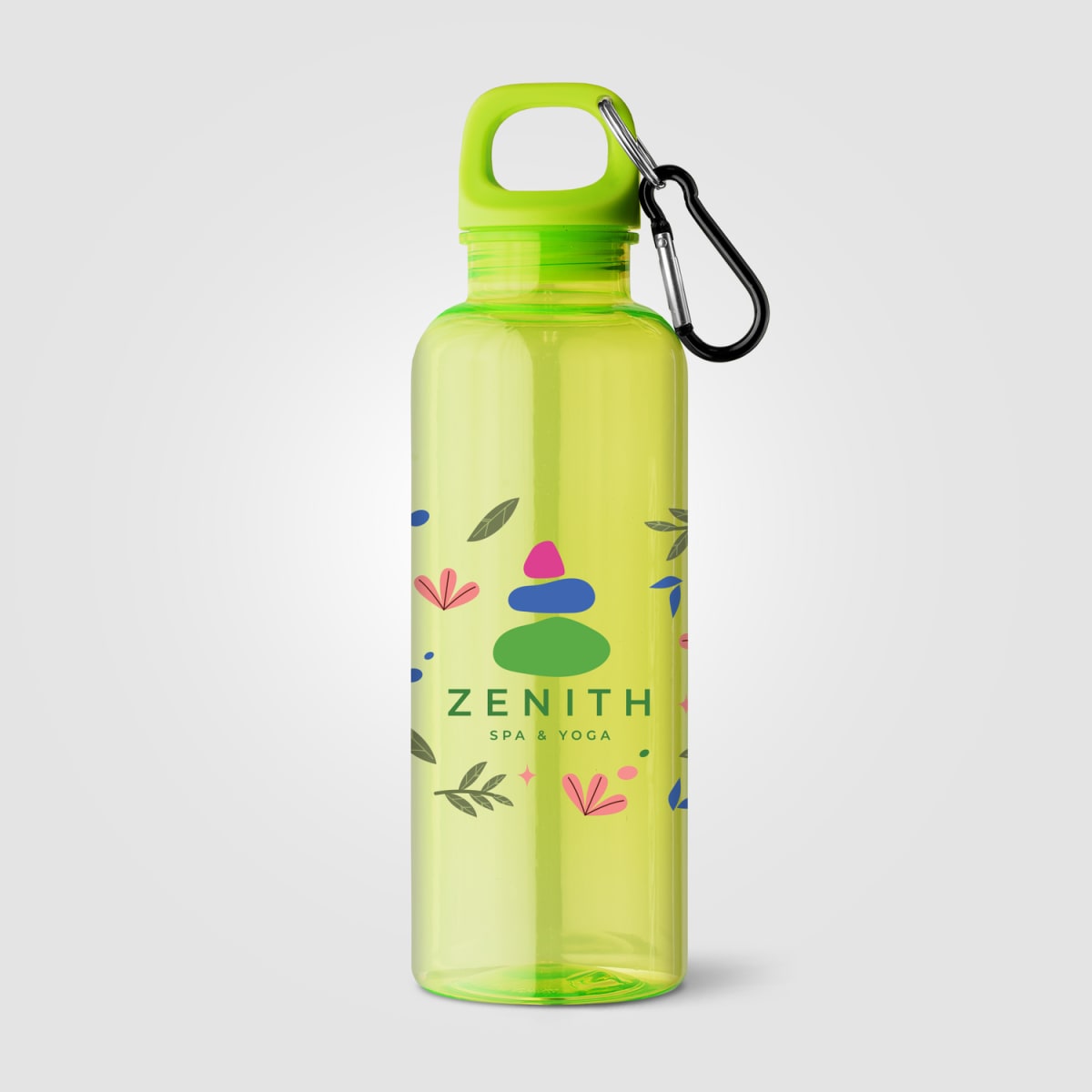 Branded Recycled PET Bike Bottle with Carabiner 500ml