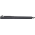 Branded Soft-Touch Gel Pen with Stylus in Gray