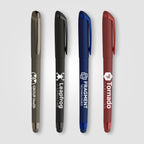Branded Monochrome Gel Pen with Rubber Finish and Stylus